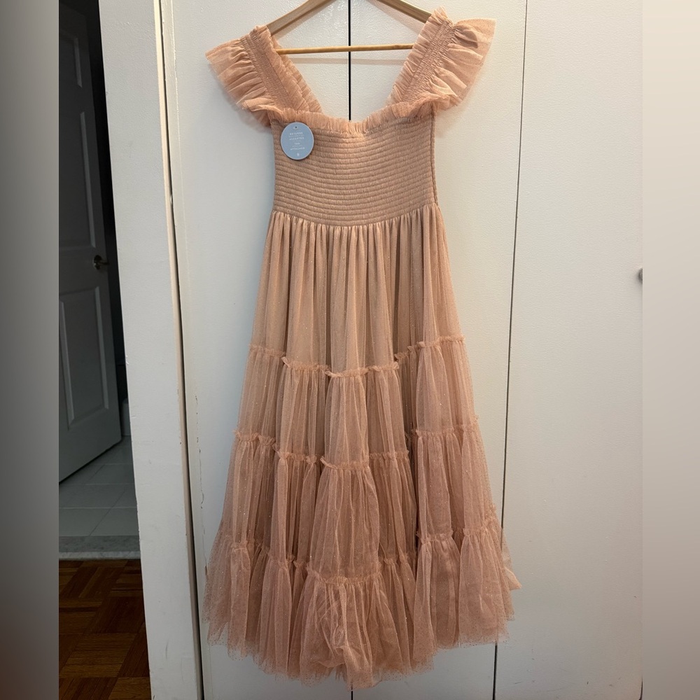 Hill House The Collector's Edition Ellie Nap Dress - Blush Glitter Tulle size S